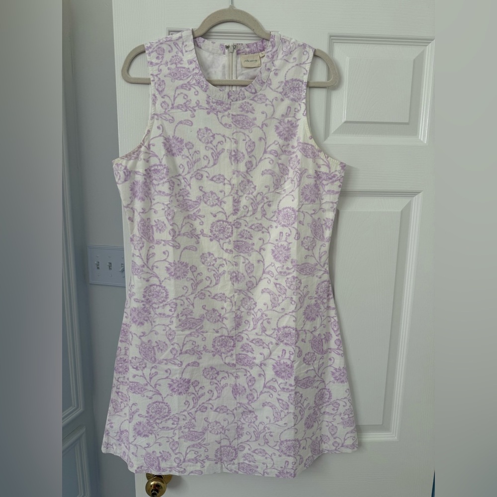 Sleeveless Lavender Floral Mini Dress